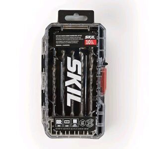 SKIL 10 Piece Hex Shank Carbide Hammer Drill Bit Set MDB5000 Concrete Brick